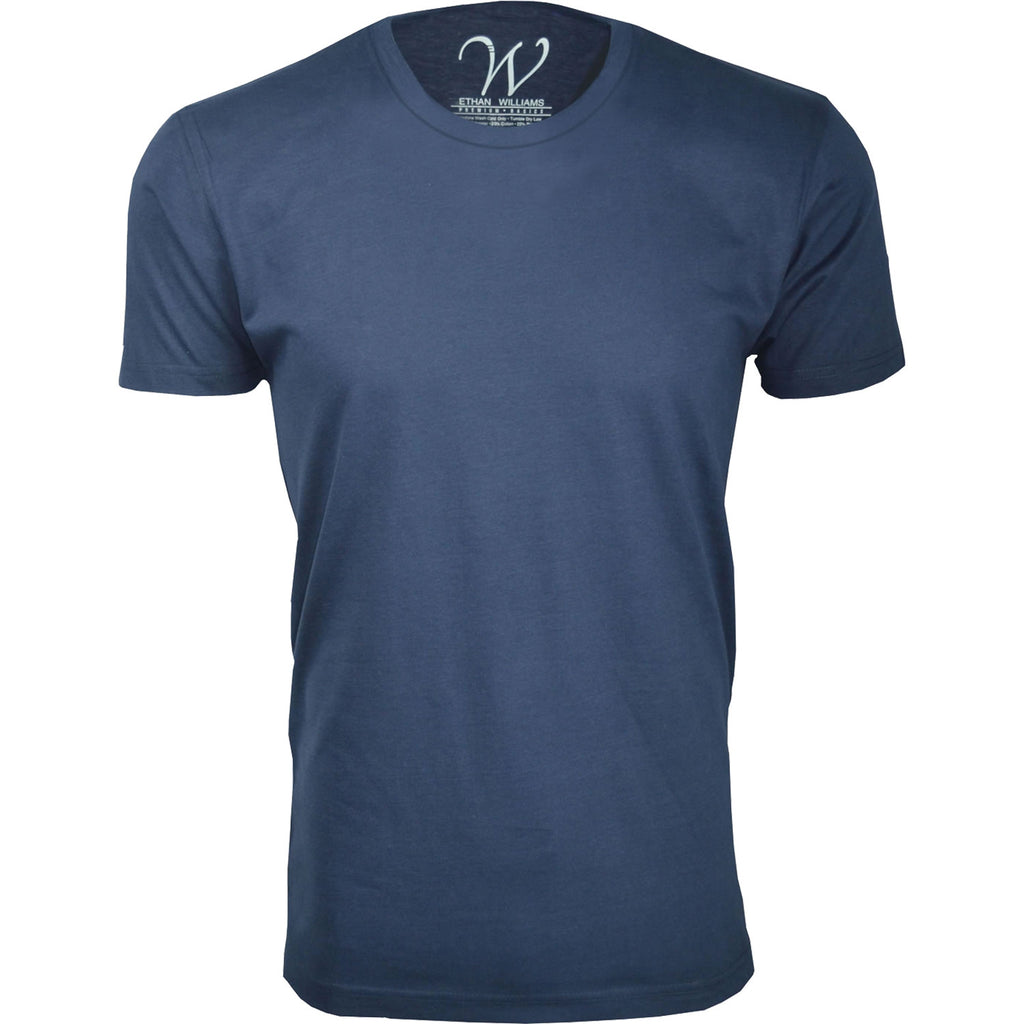 EWC-100N Navy Ultra Soft Sueded Crew Neck T-shirt