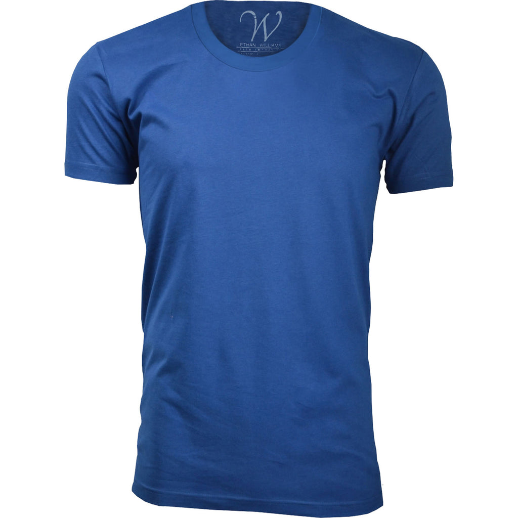 EWC-100RB Royal Blue Ultra Soft Sueded Crew Neck T-shirt