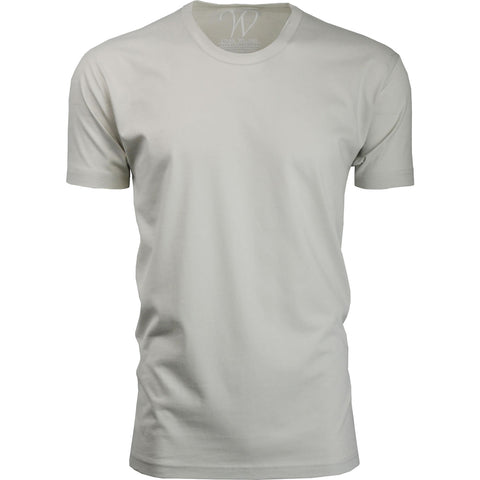 EWC-100W White Ultra Soft Sueded Crew Neck T-shirt