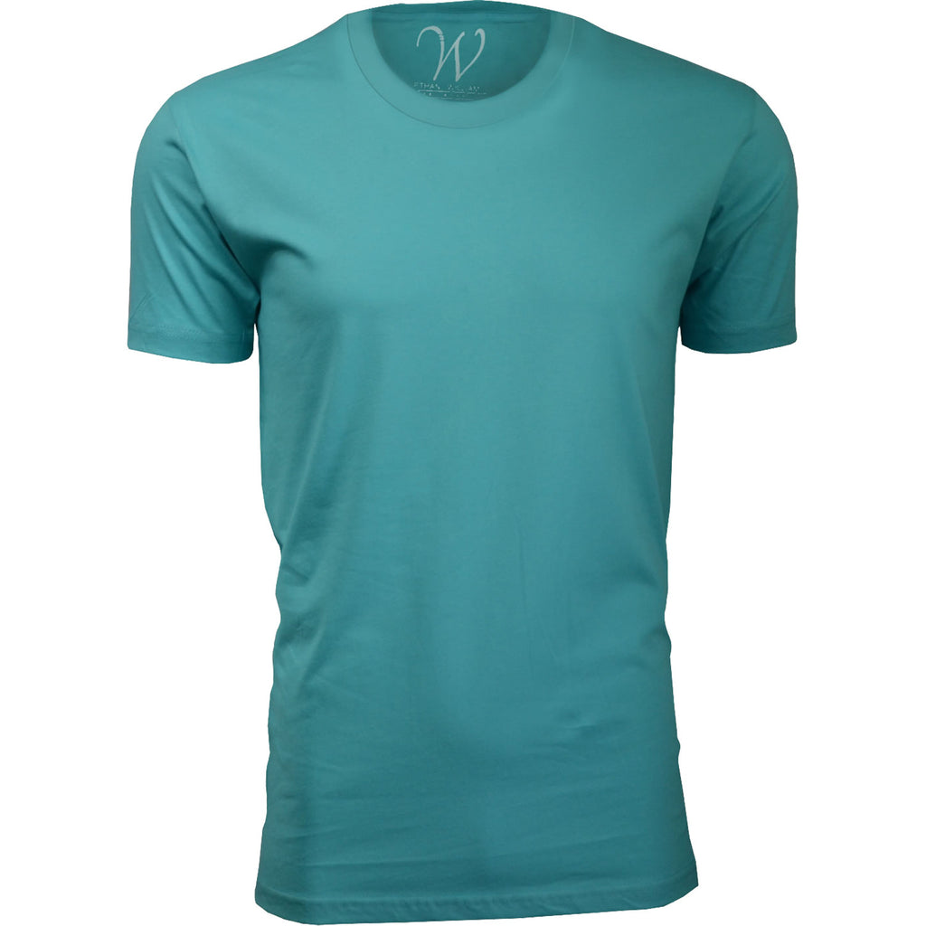 EWC-100T Turquoise Ultra Soft Sueded Crew Neck T-shirt