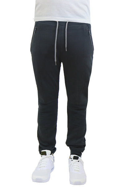 EWC-115JB Black Tech Fleece Moto Joggers