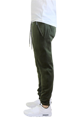 EWC-115JO Olive Tech Fleece Moto Joggers