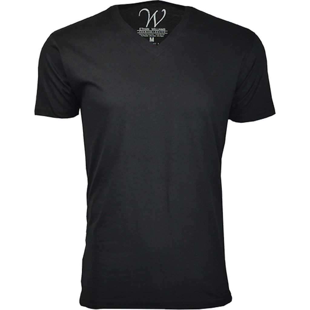 EWC-150B Black Ultra Soft Sueded V-Neck T-shirt