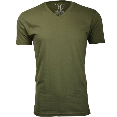 EWC-150S Sand Ultra Soft Sueded V-Neck T-shirt