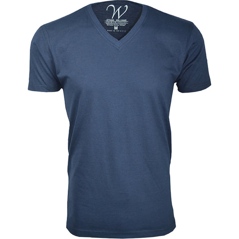 EWC-150RB Royal Blue Ultra Soft Sueded V-Neck T-shirt