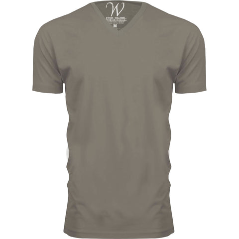 EWC-150BGS 3-Pack Ultra Soft Sueded V-Neck T-shirt - Burgundy / Sand / Military Green