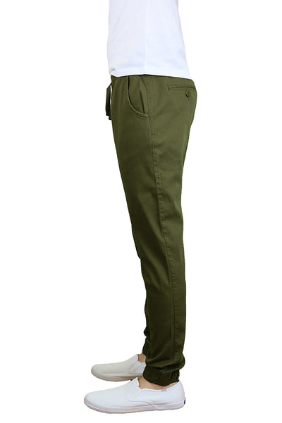 EWC-601JO Olive Stretch Twill Joggers