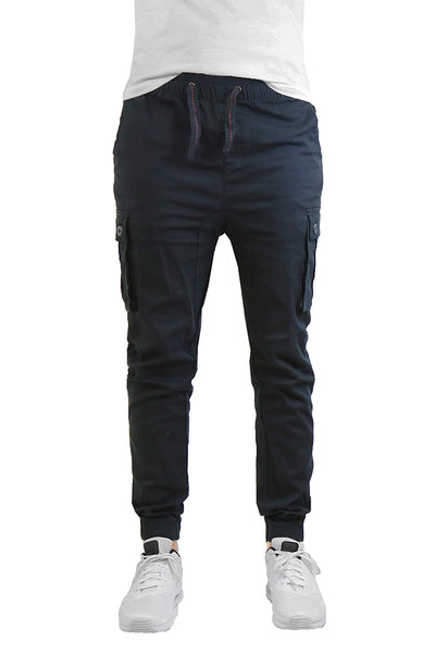 EWC-650JB Black Stretch Twill Cargo Joggers