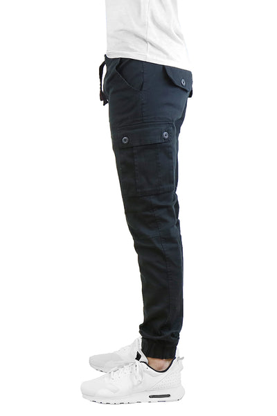 EWC-650JB Black Stretch Twill Cargo Joggers