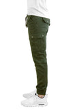 EWC-650JO Olive Stretch Twill Cargo Joggers