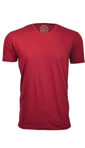 ORG-100BG Burgundy Organic Cotton Crew Neck T-shirt