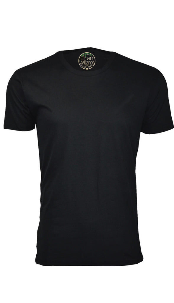 ORG-100B Black Organic Cotton Crew Neck T-shirt