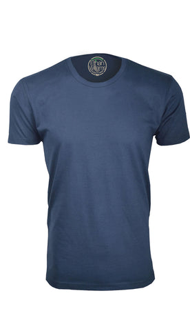 ORG-100LB Light Blue Organic Cotton Crew Neck T-shirt