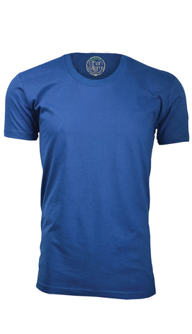 ORG-100RB Royal Blue Organic Cotton Crew Neck T-shirt