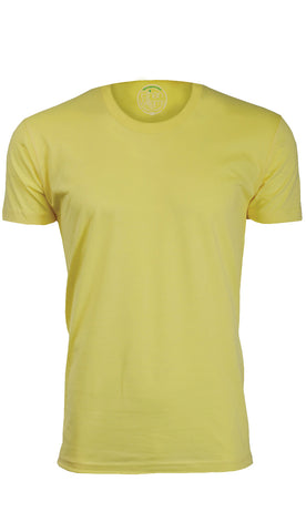 ORG-100Y Yellow Organic Cotton Crew Neck T-shirt