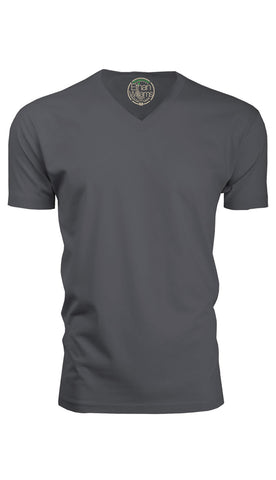 ORG-150B Black Organic Cotton V-Neck T-shirt