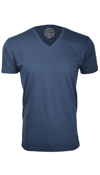 ORG-150N Navy Organic Cotton V-Neck T-shirt