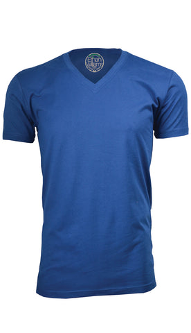 ORG-150N Navy Organic Cotton V-Neck T-shirt