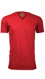 ORG-150R Red Organic Cotton V-Neck T-shirt