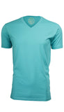 ORG-150T Turquoise Organic Cotton V-Neck T-shirt