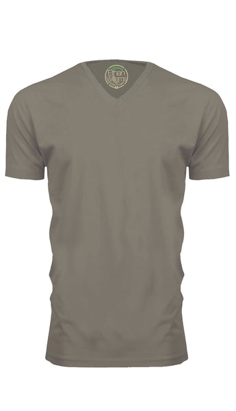 ORG-150WG Warm Grey Organic Cotton V-Neck T-shirt