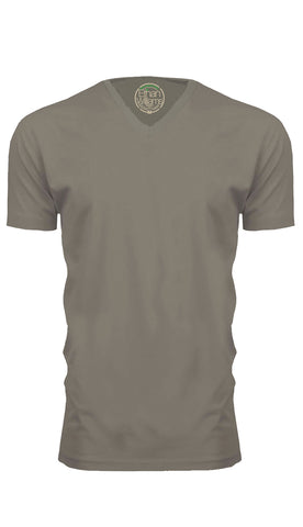 ORG-150WG Warm Grey Organic Cotton V-Neck T-shirt
