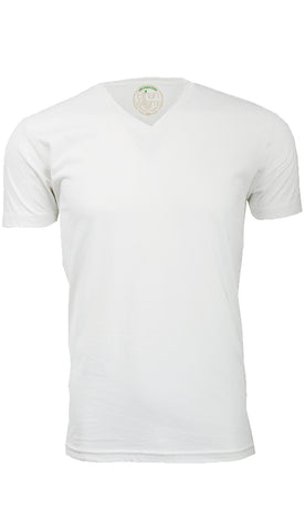 ORG-150W White Organic Cotton V-Neck T-shirt